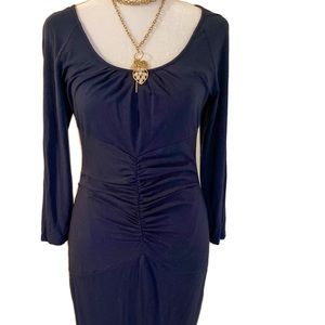 Limited Dress, size sm 35 in, form fitting, navy